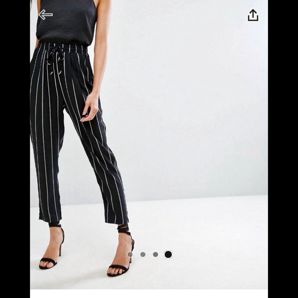 Pretty little thing Pinstriped peg pants